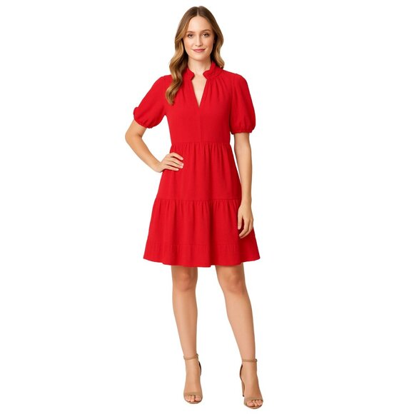1.State Women’s Ruffled Tiered Mini Dress Red XS.Excellent condition, worn once - Picture 1 of 3